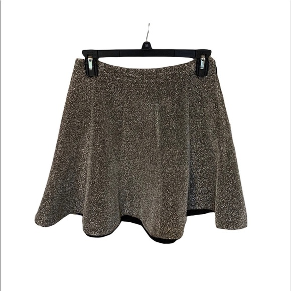 Express Gray Sparkly Schoolgirl Skater Circle Mini Skirt Skirt Size 2 - Picture 4 of 7